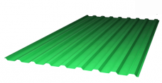 Профилированный монолитный поликарбонат МП-20 зеленый