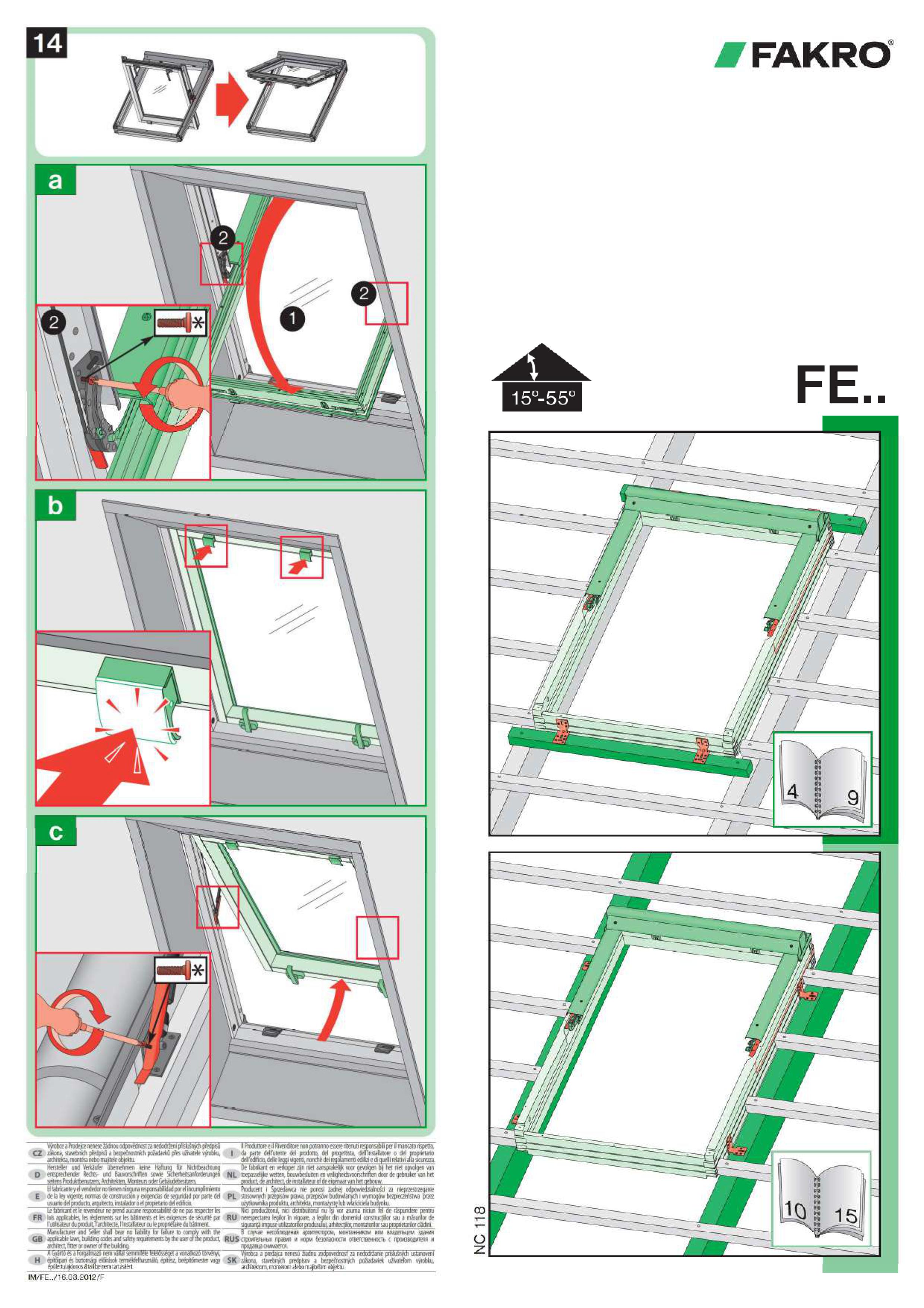 Инструкция по монтажу окна Fakro FEP