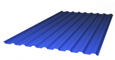 Профилированный монолитный поликарбонат МП-20 синий